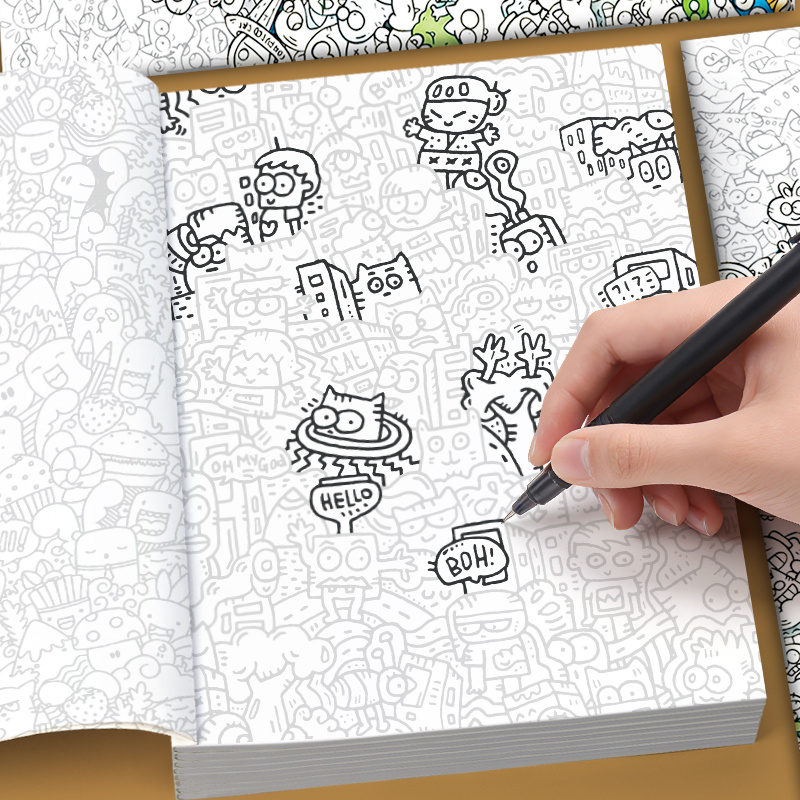 Livro de colorir com desenhos  - Adult Coloring Book Stress Relief avaliação e preço