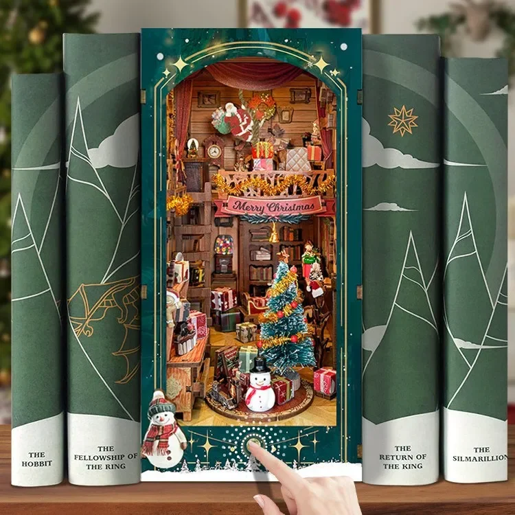 Feliz Natal! Kit Miniatura DIY - Diy Wooden Book Nook Kit Shelf Insert avaliação e preço