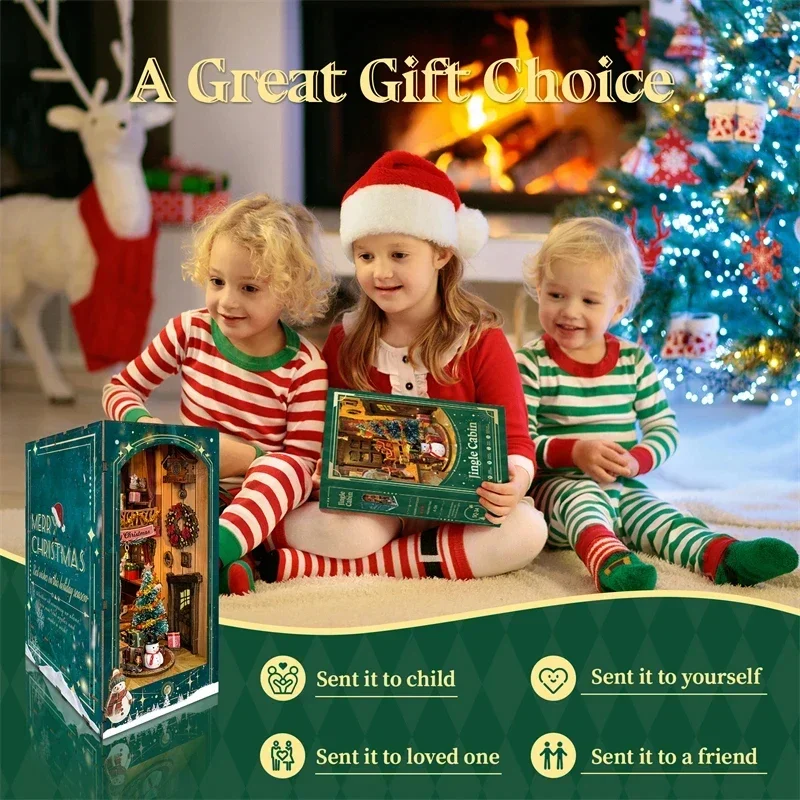 Feliz Natal! Kit Miniatura DIY - Diy Wooden Book Nook Kit Shelf Insert avaliação e preço