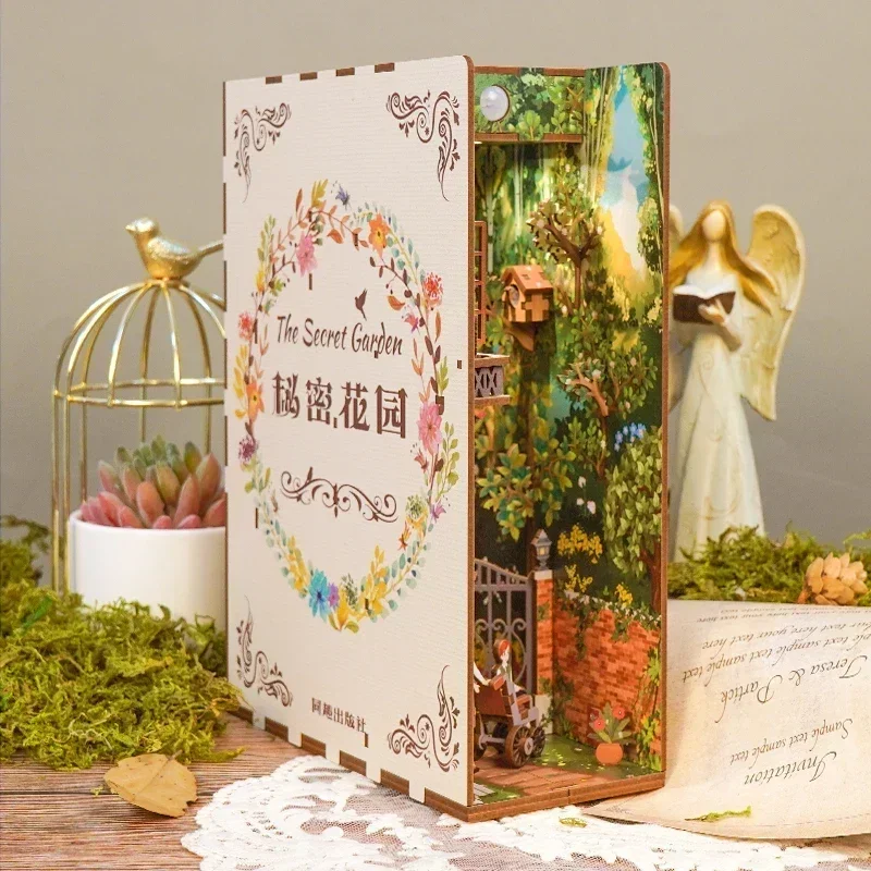 Diy livro de madeira nook prat - Diy Wooden Book Nook Kit Shelf Insert avaliação e preço