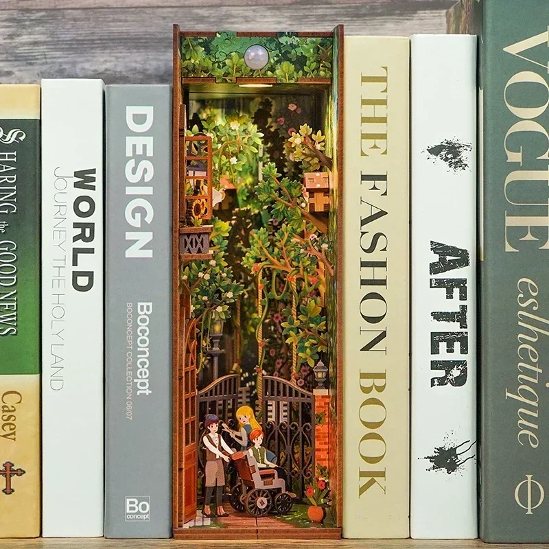 Diy livro de madeira nook prat - Diy Wooden Book Nook Kit Shelf Insert avaliação e preço